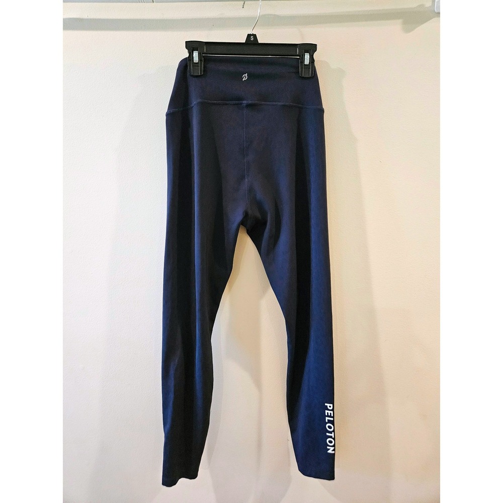 Peloton Womens Navy Leopard Print High Rise Athletic Leggings Size M